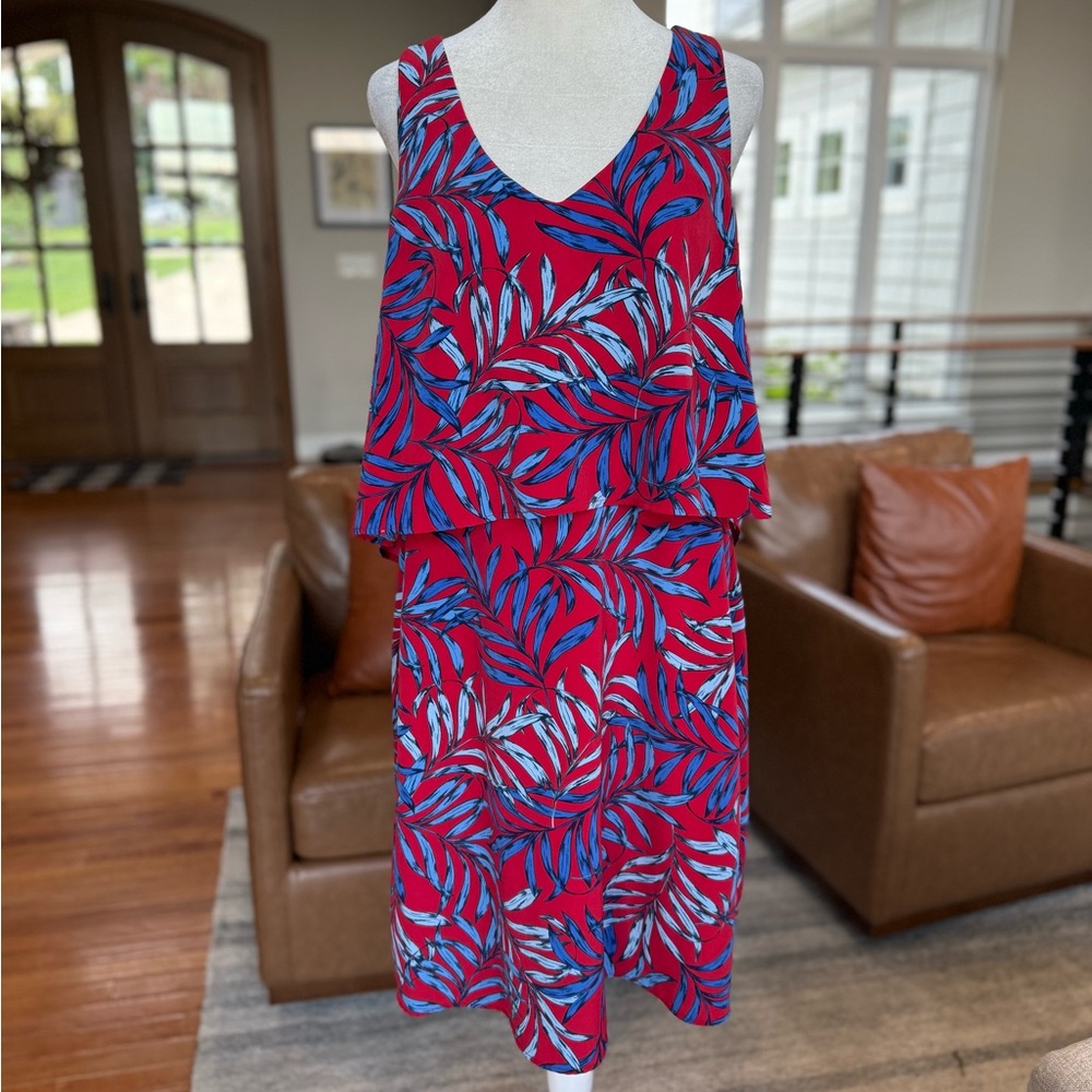 Roz & Ali Vibrant Red and Blue Dress